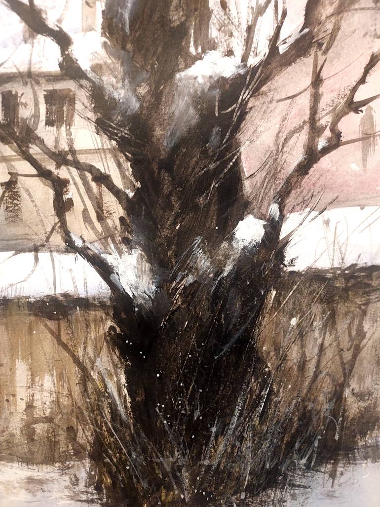 Original Impressionism Cities Painting by Eugis Eidukaitis