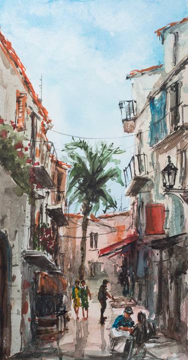 Print of Travel Paintings by Eugis Eidukaitis