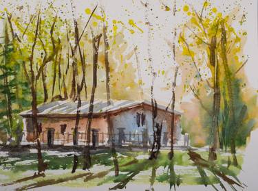 Original Impressionism Landscape Paintings by Eugis Eidukaitis