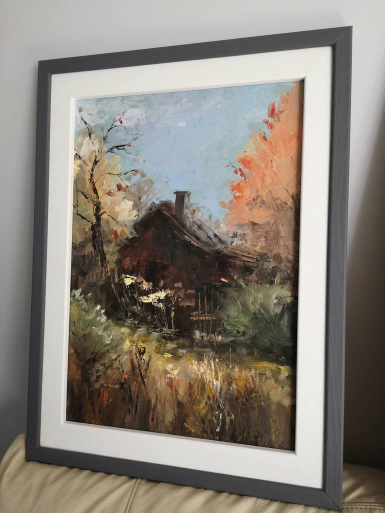 Original Impressionism Landscape Painting by Eugis Eidukaitis