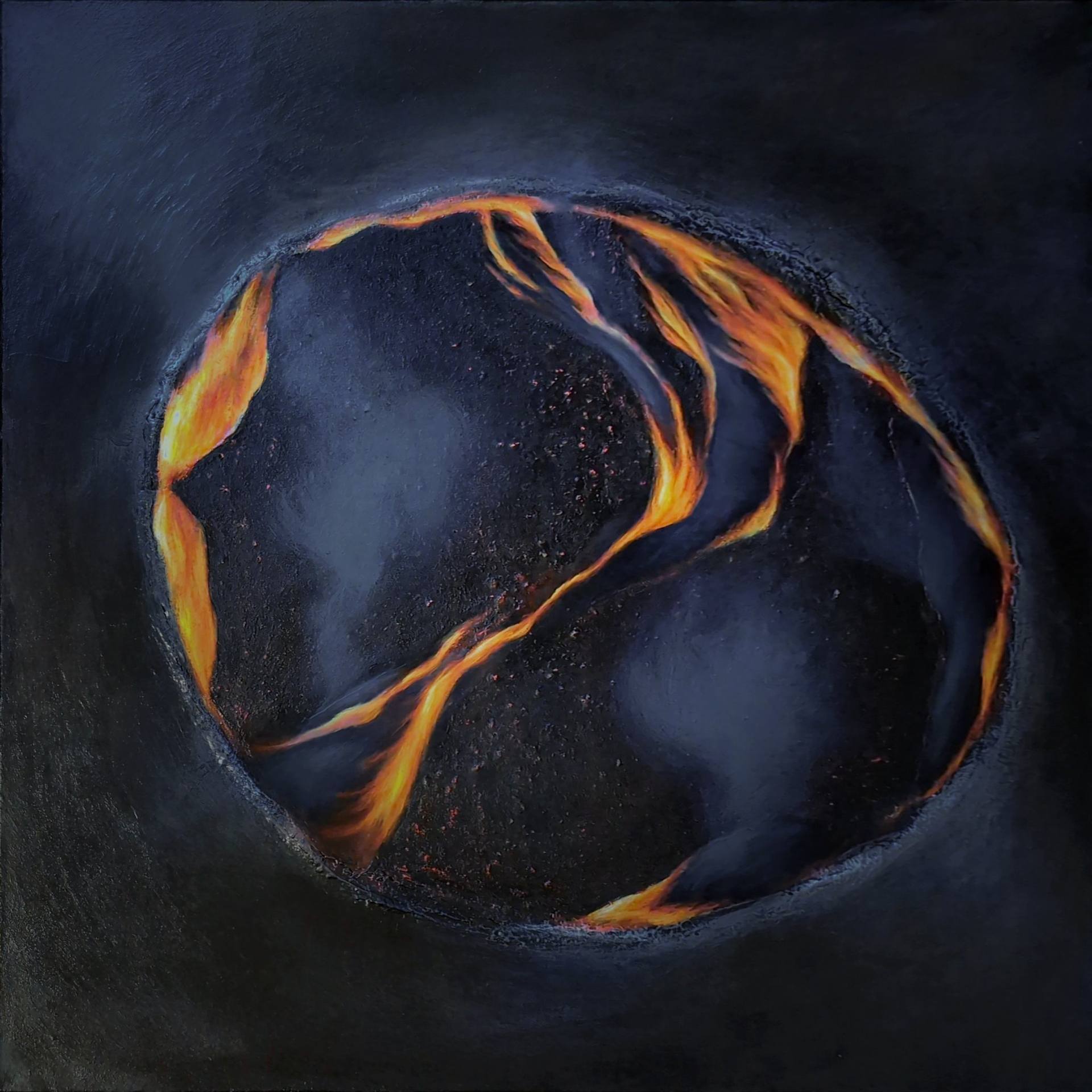 The Eternal Battle for Oil Painting by Irena Bijelic Gorenjak