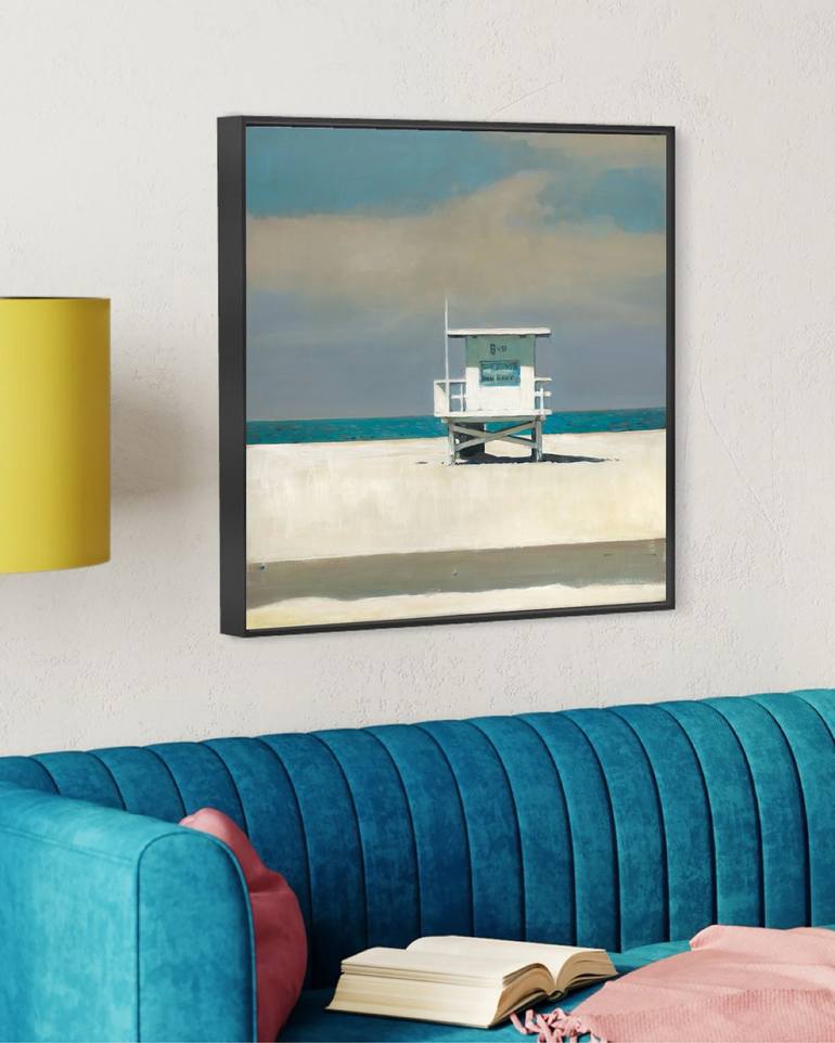 Original Minimalism Seascape Painting by Bo Kravchenko