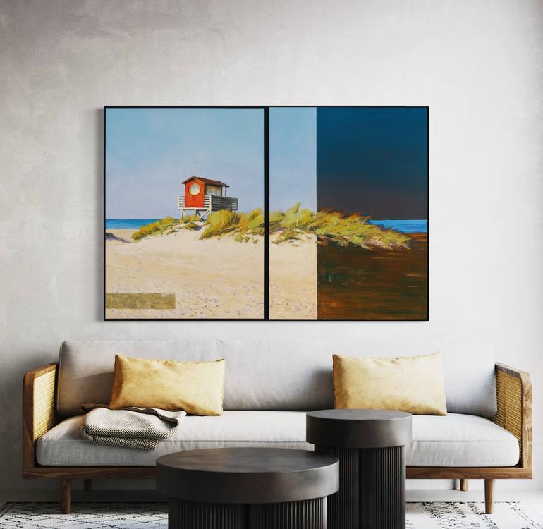 Original Minimalism Landscape Painting by Bo Kravchenko