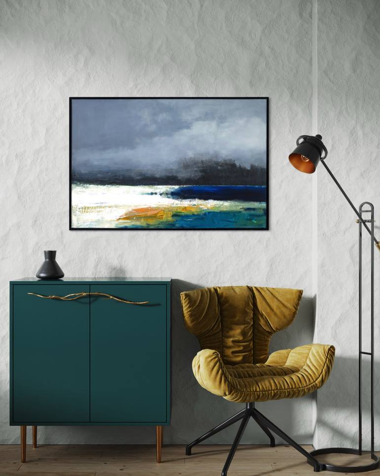 Original Abstract Landscape Painting by Bo Kravchenko