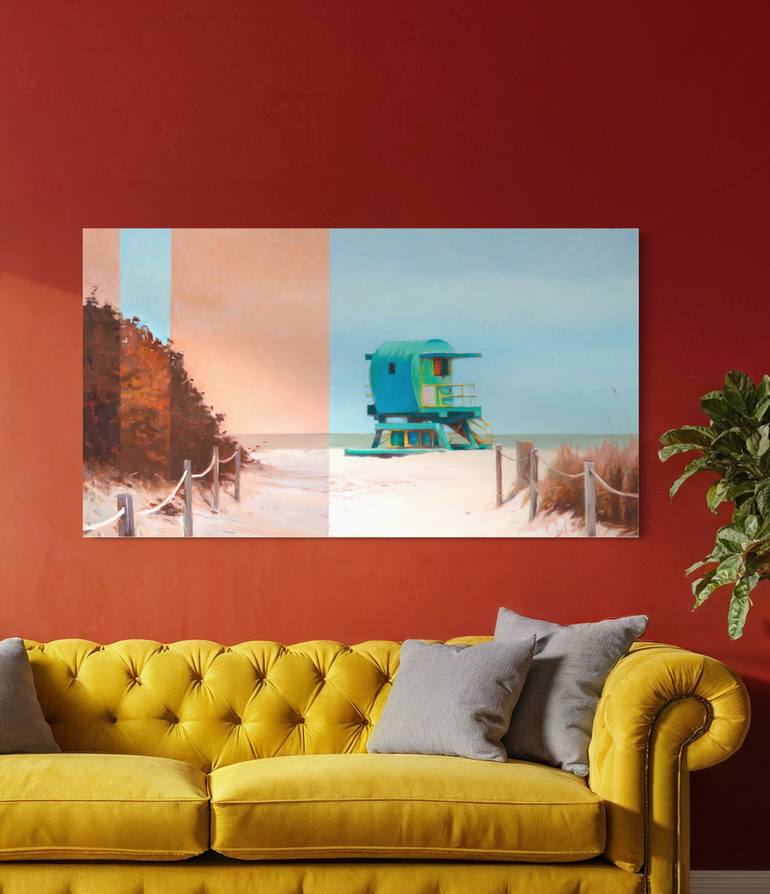 Original Minimalism Landscape Painting by Bo Kravchenko