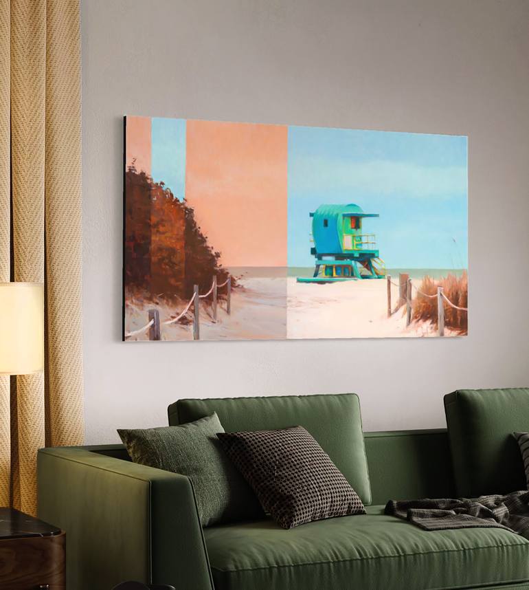 Original Minimalism Landscape Painting by Bo Kravchenko