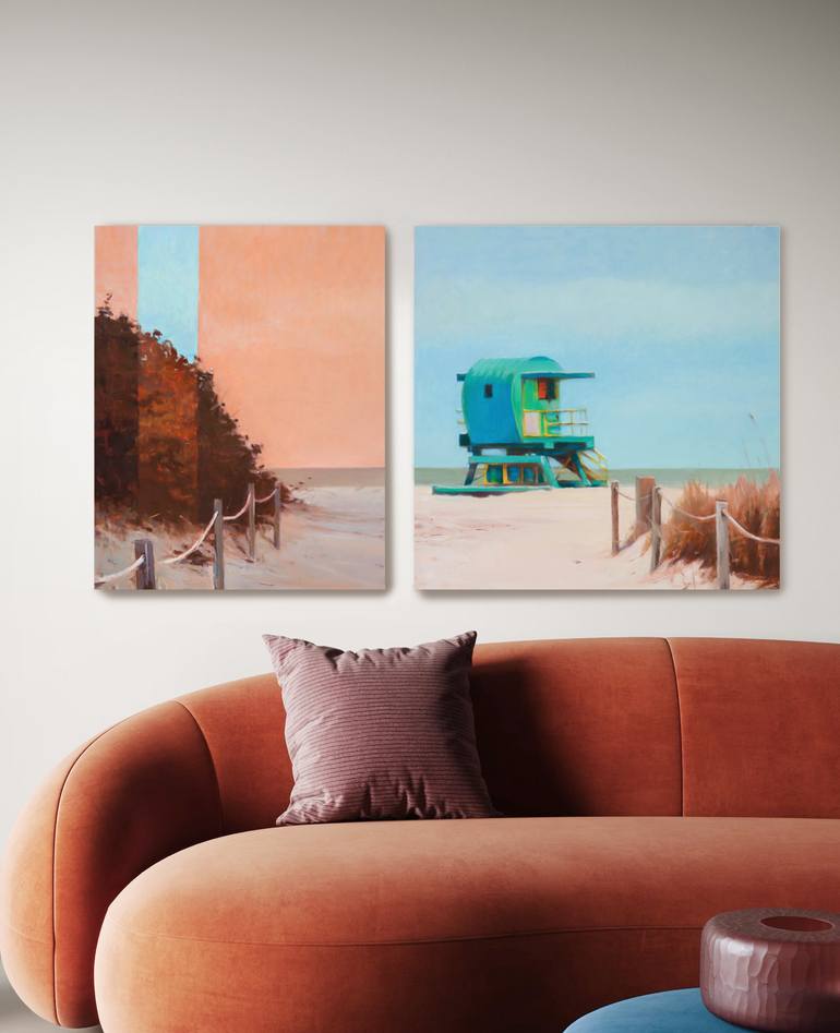 Original Minimalism Landscape Painting by Bo Kravchenko