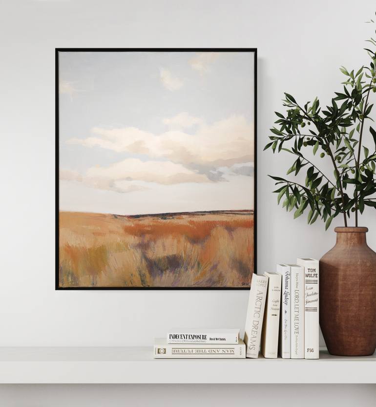 Original Minimalism Landscape Painting by Bo Kravchenko