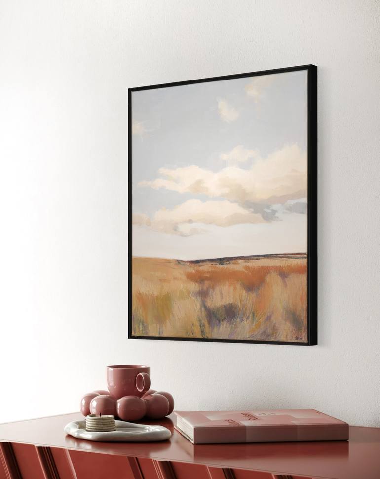 Original Minimalism Landscape Painting by Bo Kravchenko