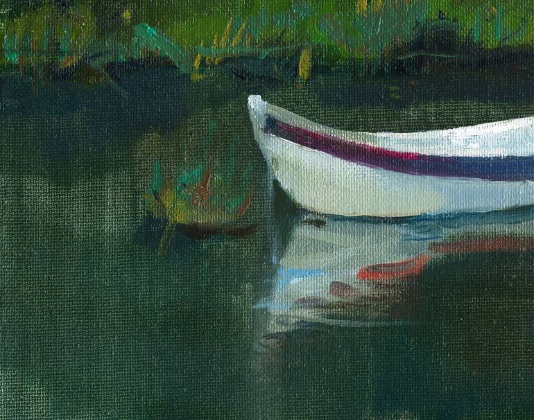 Original Boat Painting by Bo Kravchenko