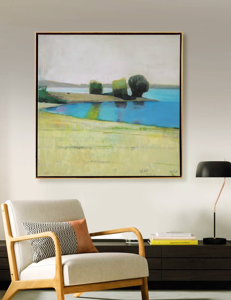 Original Abstract Landscape Painting by Bo Kravchenko