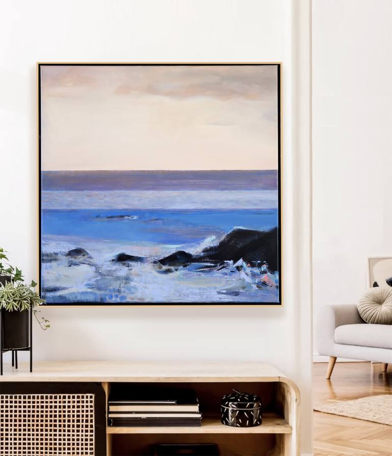 Original Abstract Seascape Painting by Bo Kravchenko