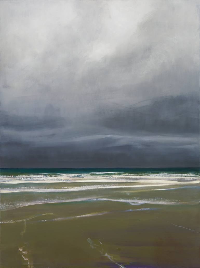 Cloudy Grey Sky Painting By Bo Kravchenko Saatchi Art