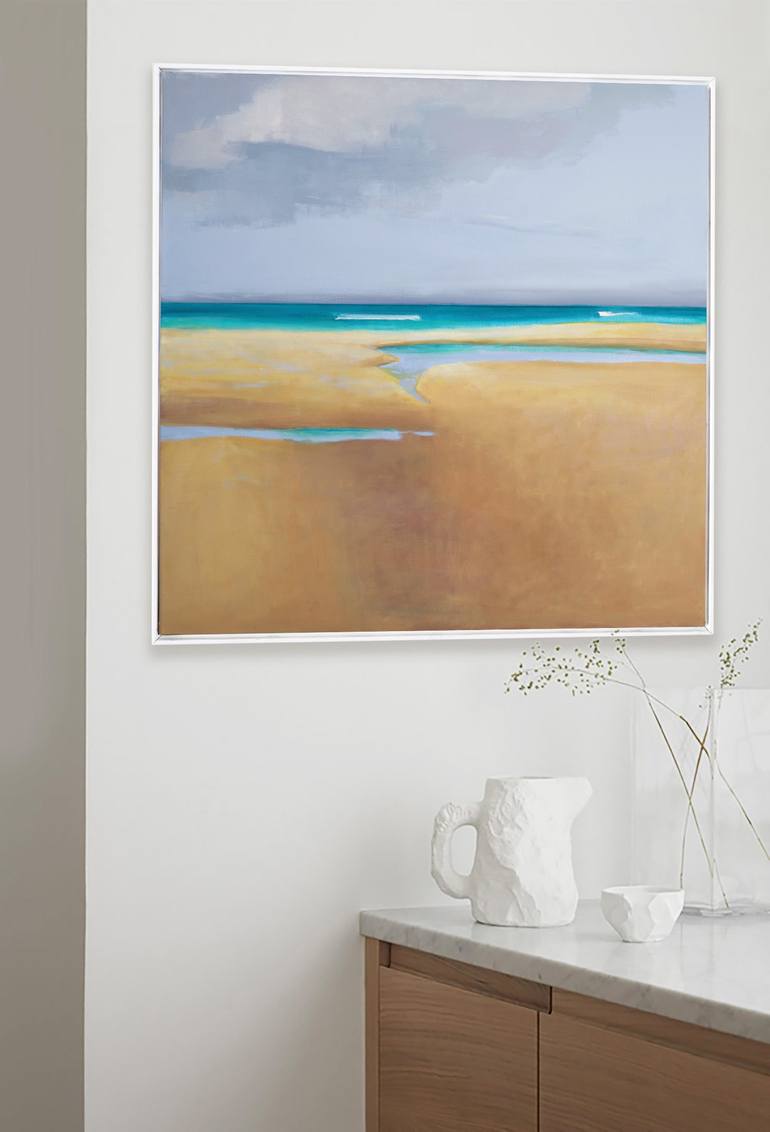 Original Abstract Beach Painting by Bo Kravchenko