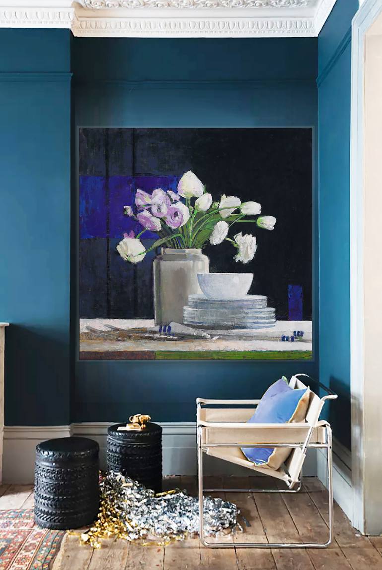 Original Impressionism Still Life Painting by Bo Kravchenko