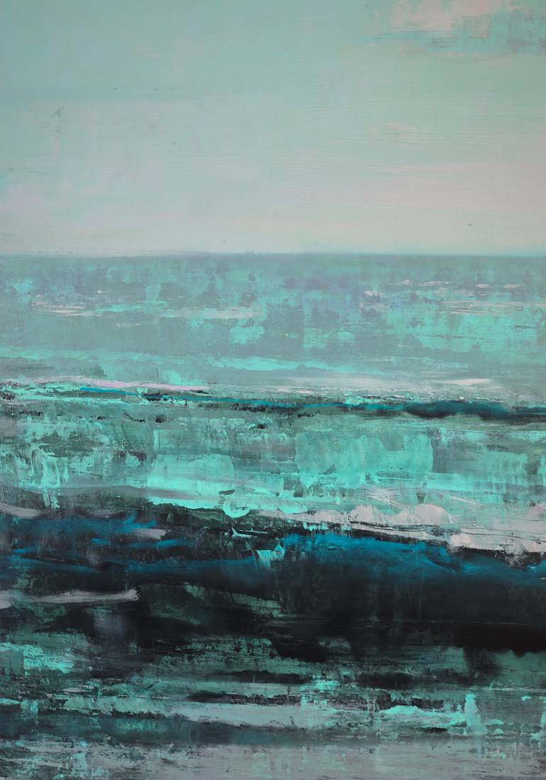Original Abstract Seascape Painting by Bo Kravchenko