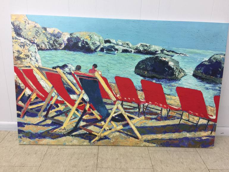 Original Beach Printmaking by Russ Elliott