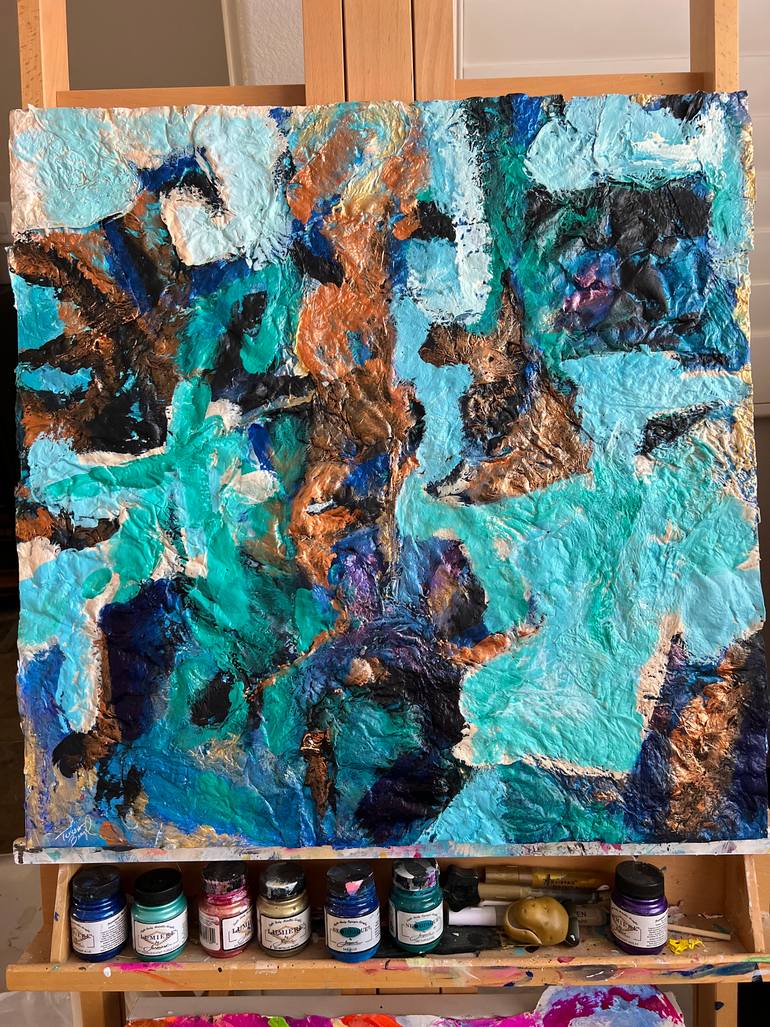 Original Abstract Expressionism Abstract Painting by Tessa Brazil