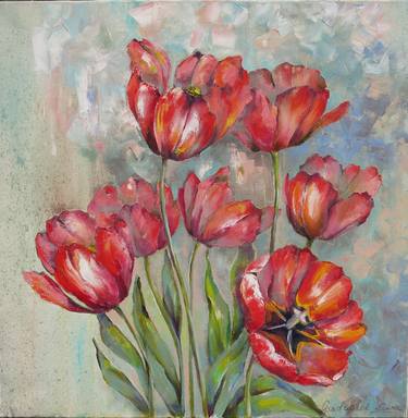 Original Fine Art Floral Painting by Anna Haiduchok