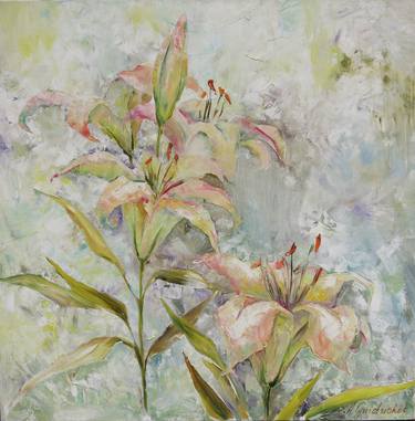 Original Fine Art Floral Painting by Anna Haiduchok