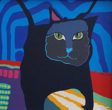 Original Expressionism Animal Painting by Donald Amorosa