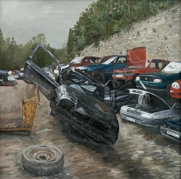 Original Realism Car Paintings by Rebecca Cains