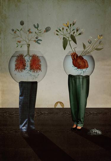 Original Figurative Love Collage by Grycja Erde
