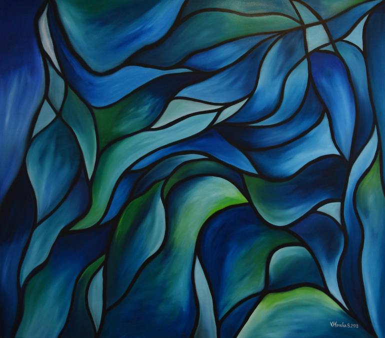 Azul Painting by Victoria Morales | Saatchi Art