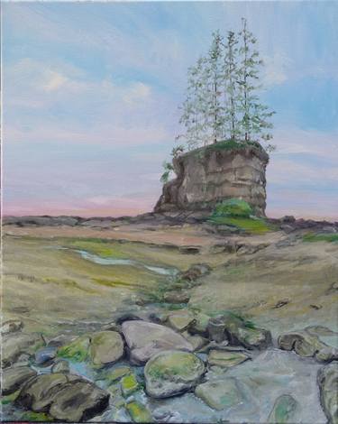 West Coast of BC: eroded Island at low tide thumb