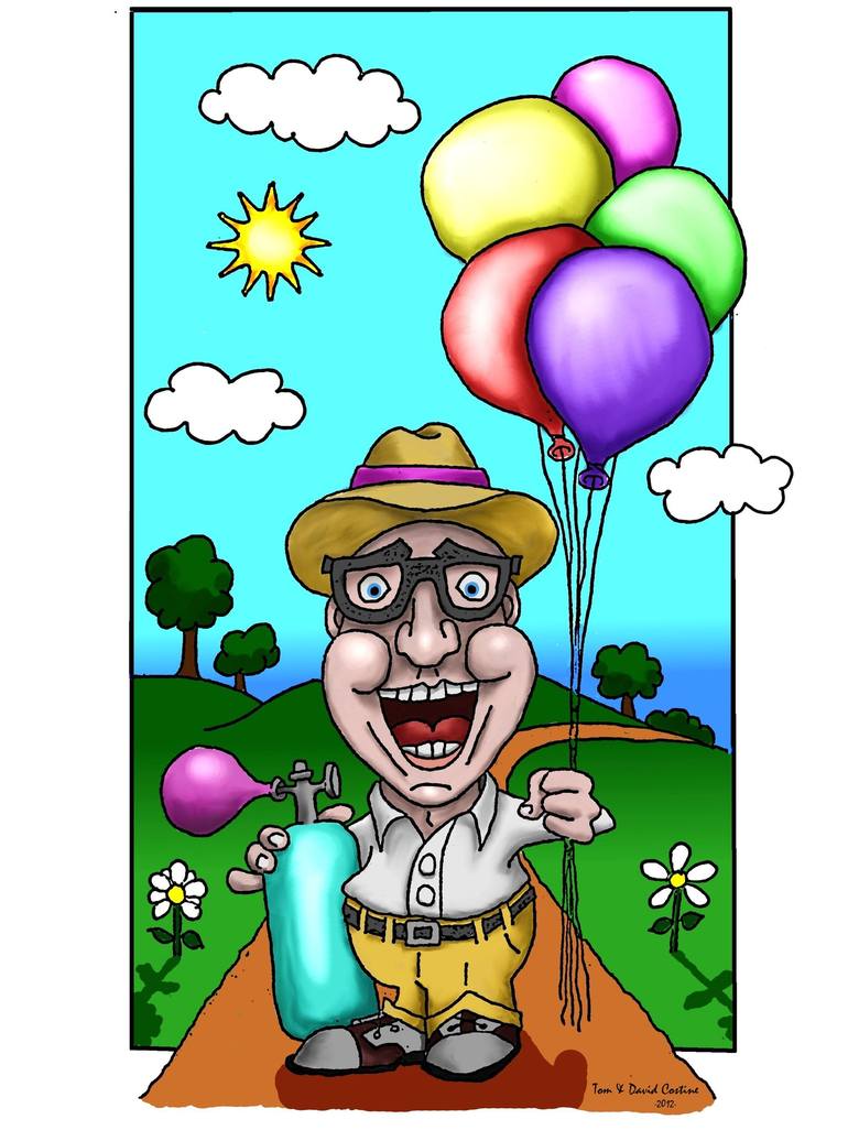 The Balloon Man Mixed Media by David J Costine | Saatchi Art