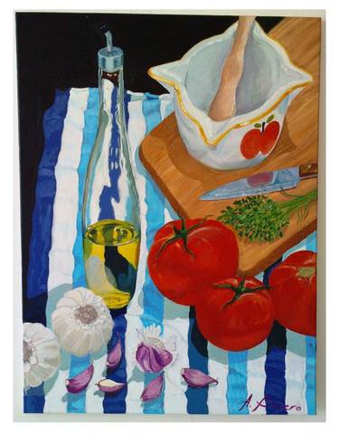 Original Abstract Kitchen Paintings by Antonio Bocer