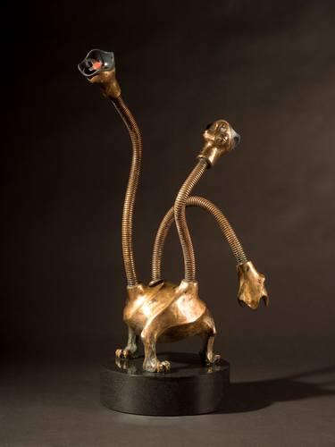 Original Expressionism Animal Sculpture by Viktor Fehér