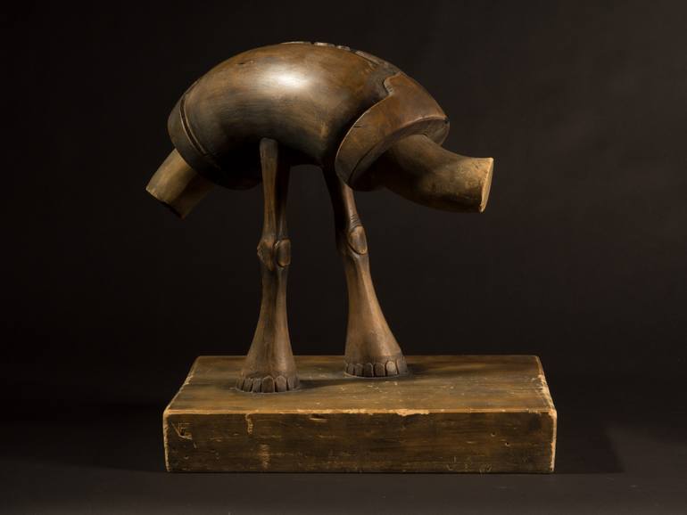 Original Abstract Animal Sculpture by Viktor Fehér