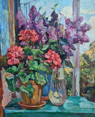 Original Expressionism Botanic Paintings by Svetlana Anoshkina