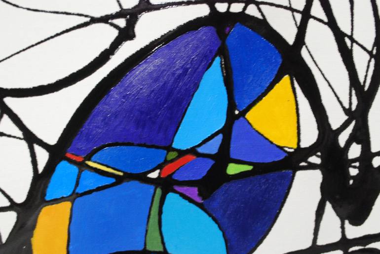 Original Abstract Painting by Etienne Tic Chevrier