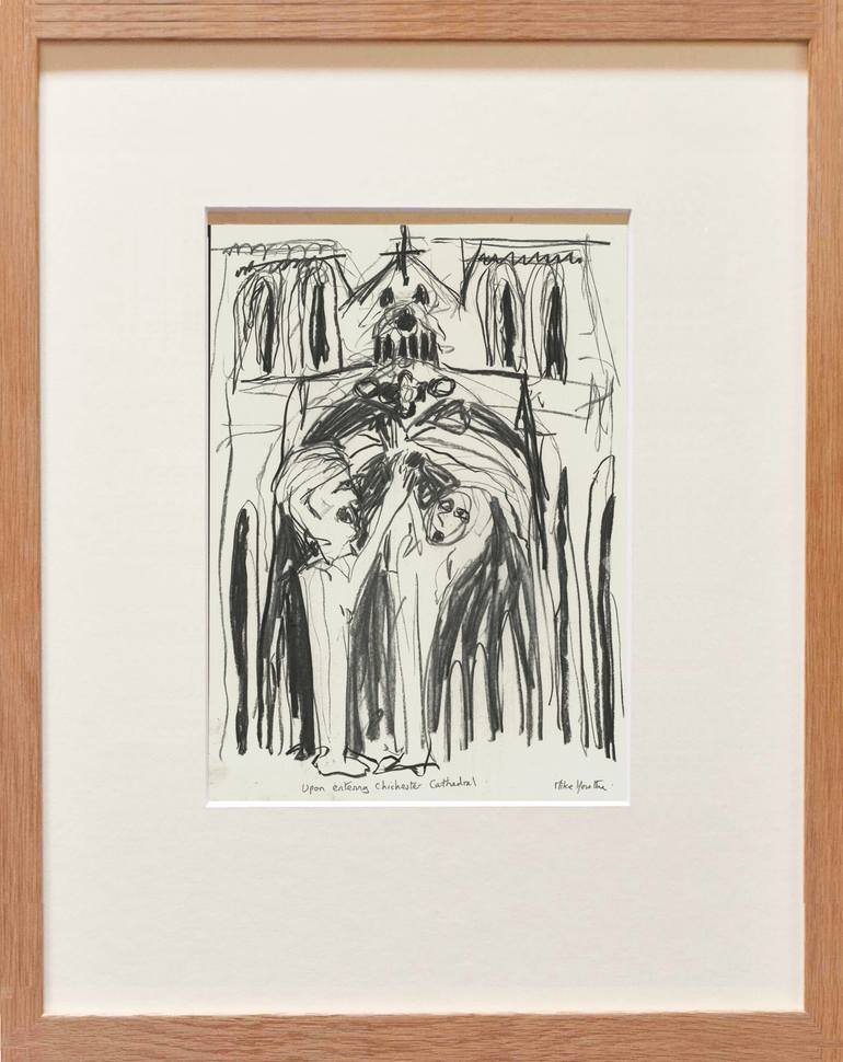 Original Expressionism Architecture Drawing by Mike Heseltine