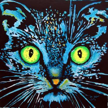 Original Figurative Cats Paintings by Tarcisio Costa