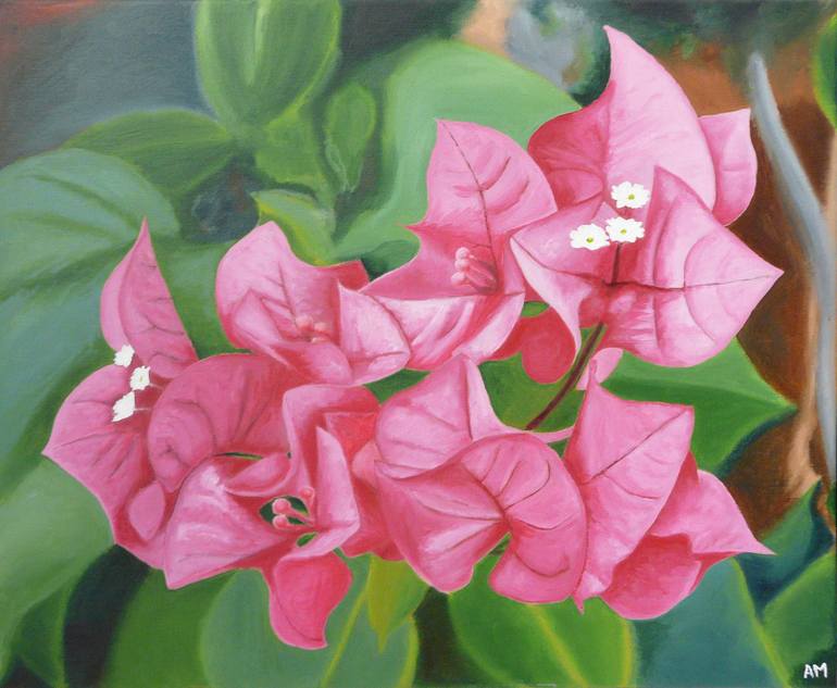 Bougainvilliers Painting by Alain Maillot | Saatchi Art