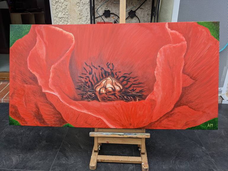 Original Figurative Floral Painting by Alain Maillot