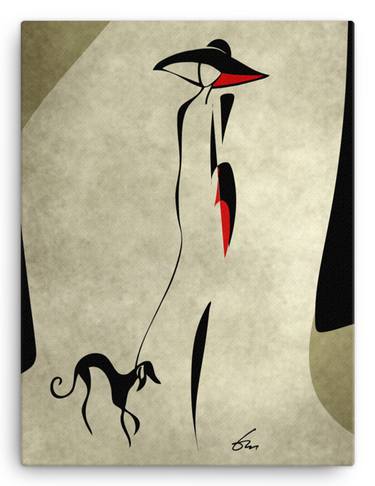 Original Art Deco Animal Digital by Tatyana Markovtsev