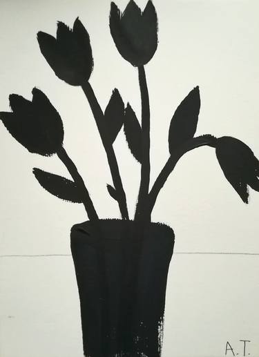 Print of Minimalism Floral Paintings by Anton Tarasiuk