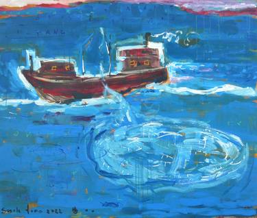 Original Fine Art Boat Paintings by Susilo Tomo