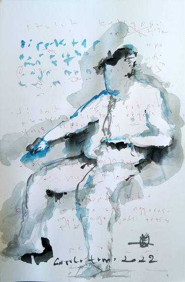 Print of Figurative Men Drawings by Susilo Tomo