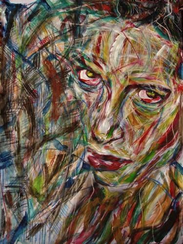 Print of Abstract Expressionism Portrait Paintings by Mikolaj Jackiewicz