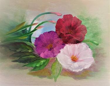 Original Fine Art Floral Painting by John Bostick