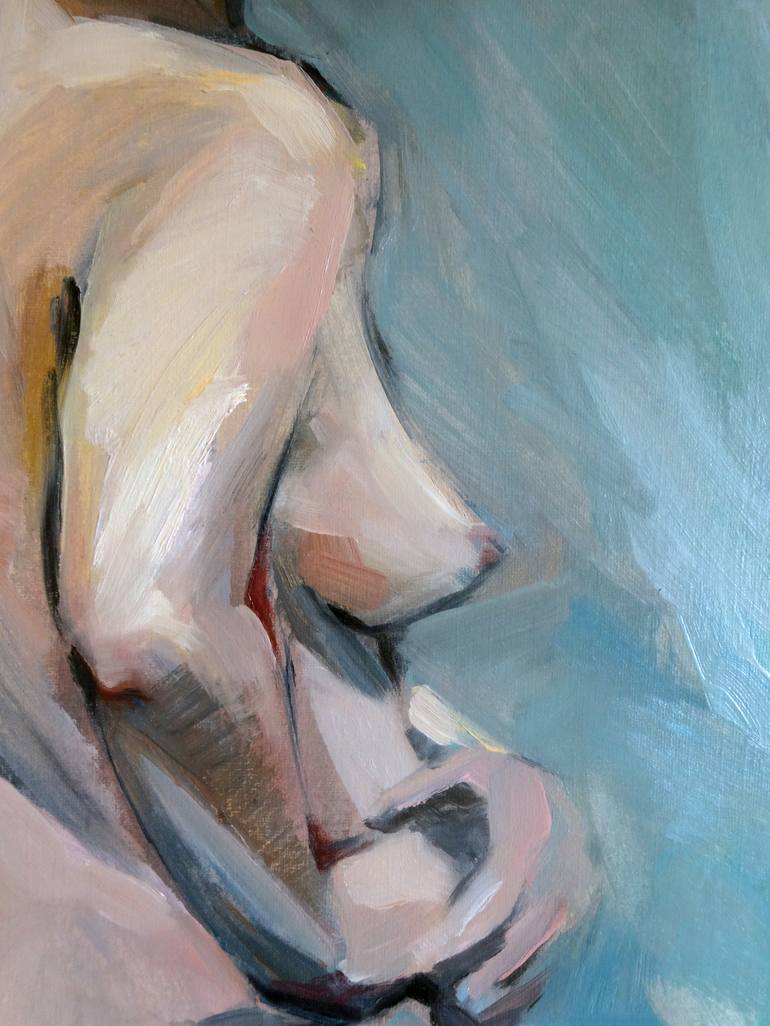 Original Figurative Nude Painting by Liza Merkalova