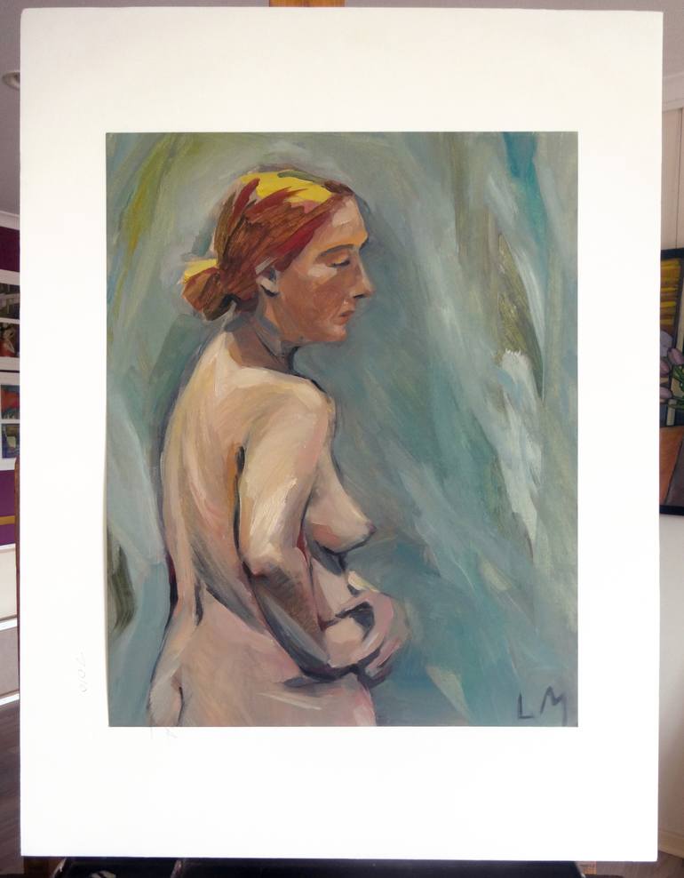 Original Figurative Nude Painting by Liza Merkalova