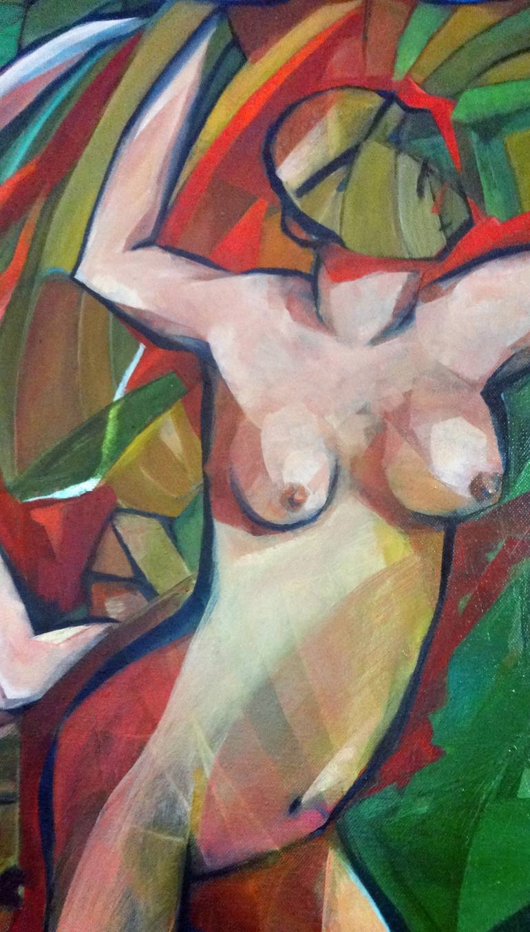 Original Conceptual Erotic Painting by Liza Merkalova