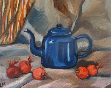 Coffee pot and pomegranates thumb