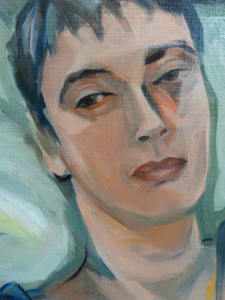 Original Expressionism People Painting by Liza Merkalova